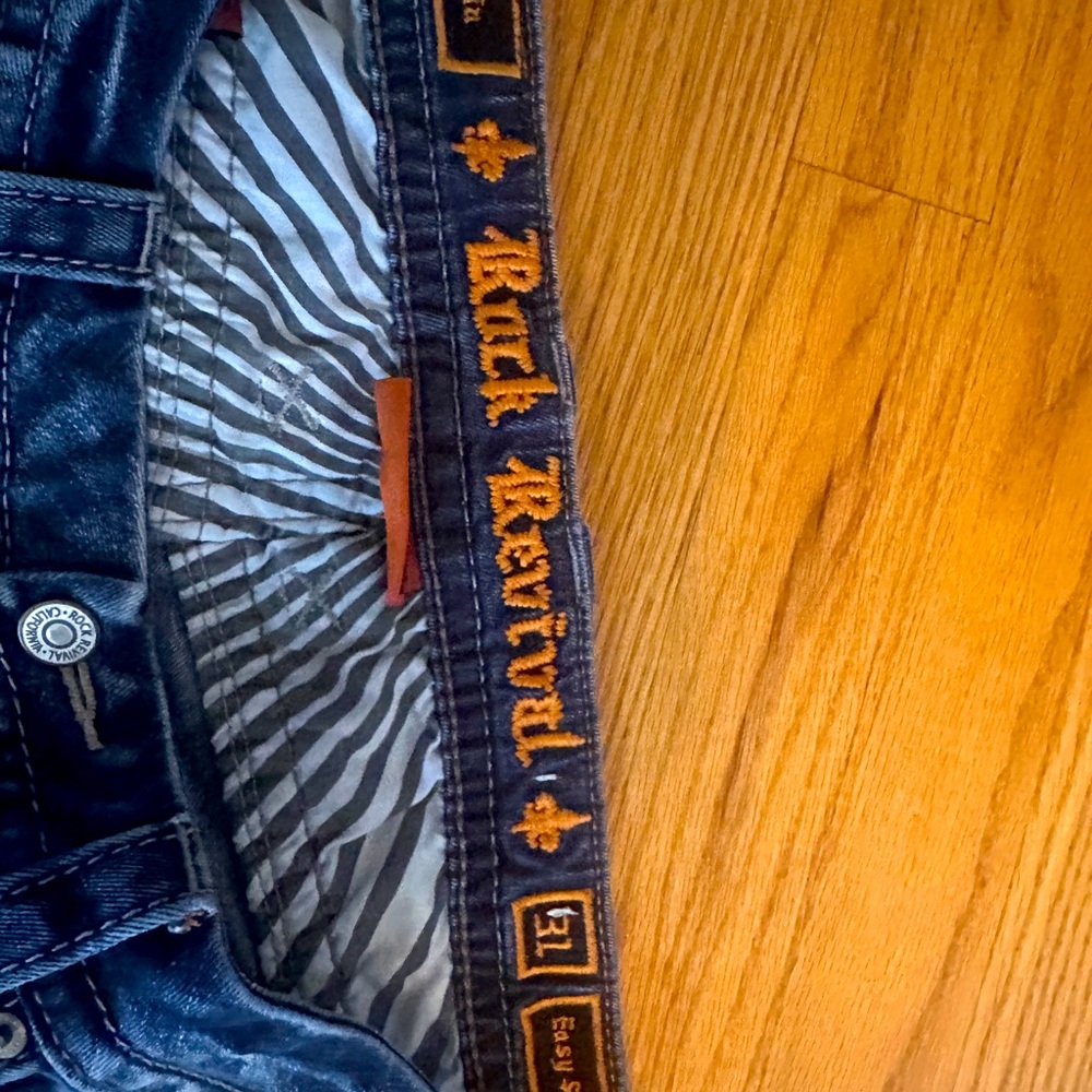 Rock Revival women blue jeans size 31 easy fit length 32